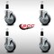 Service Caster 5'' SS Thermoplastic Rubber Swivel 1-3/8'' Expanding Stem Caster Set with Brake, 4PK SCC-SSEX20S514-TPRB-TLB-138-4 - alternate 3